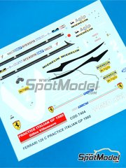Tameo Kits: Marking / livery 1/43 scale - Ferrari 126C #2 - Gilles Villeneuve (CA) - Giro d'Italia Automobilistico 1980 - water slide decals - for Tameo Kits reference TMK394