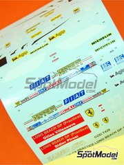 Tameo Kits: Marking / livery 1/43 scale - Ferrari 126CX Scuderia Ferrari Team sponsored by Fiat #27, 28 - Gilles Villeneuve (CA), Didier Pironi (FR) - IRTA Test 1981 - water slide decals - for Tameo Kits reference TMK409