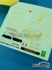 Tameo Kits: Decoraci�n escala 1/43 - Lotus Ford Type 78 Equipo Lotus patrocinado por John Player Special N� 6 - Ronnie Peterson (SE) - Gran Premio de F�rmula 1 de Italia 1978 - calcas de agua y calcas de sponsors de tabaco - para la referencia de Tameo Kits TMK422