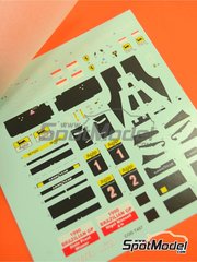 Tameo Kits: Decoracin escala 1/43 - Ferrari F1-90 Equipo Scuderia Ferrari patrocinado por Marlboro N 1, 2 - Alain Prost (FR), Nigel Ernest James Mansell (GB) - Gran Premio de Frmula 1 de Brasil 1990 - calcas de agua y calcas de sponsors de tabaco - para la referencia de Tameo Kits TMK425