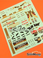 Tameo Kits: Marking / livery 1/43 scale - Lotus Renault E22 Lotus Team sponsored by Rexona #7, 8 - Romain Grosjean (FR), Pastor Maldonado (VE) - Monaco Formula 1 Grand Prix 2014 - water slide decals - for Tameo Kits reference TMK426
