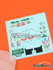 Tameo Kits: Marking / livery 1/43 scale - Benetton BMW B186 sponsored by Benetton, Riello #19, 20 - Teo Fabi (IT), Gerhard Berger (AT) - Mexican Formula 1 Grand Prix 1986 - water slide decals - for Tameo Kits reference TMK445