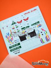 Tameo Kits: Marking / livery 1/43 scale - Benetton BMW B186 Benetton Formula Ltd Team sponsored by Sisley #19, 20 - Teo Fabi (IT), Gerhard Berger (AT) - USA Detroit Formula 1 Grand Prix 1986 - water slide decals - for Tameo Kits reference TMK449
