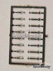 Tameo Kits: Bonnet pins 1/43 scale - Spring and click hooks - photo-etch - 8 + 8  units