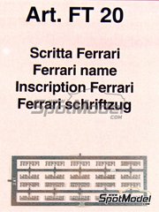 Tameo Kits: Logotipos escala 1/43 - Ferrari - fotograbados - 20 unidades