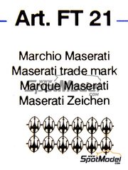 Tameo Kits: Logotypes 1/43 scale - Maserati - photo-etched parts - 12 units