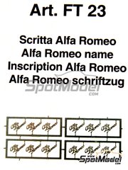Tameo Kits: Logotypes - Alfa Romeo - photo-etched parts - 12 units