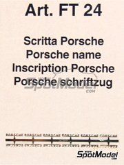 Tameo Kits: Logotypes 1/43 scale - Porsche - photo-etched parts - 12 units