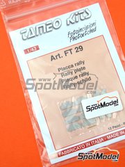 Tameo Kits: Photo-etched parts 1/43 scale - Rally plates - photo-etched parts - 12 units