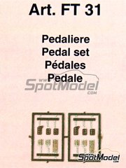 Tameo Kits: Detail 1/43 scale - Pedal set - photo-etched parts - 4 units