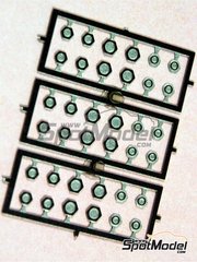 Tameo Kits: Nuts 1/43 scale - Wheel hexagonal nuts - photo-etched parts - 36 units