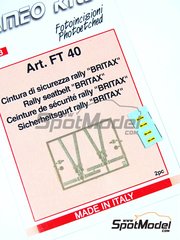 Tameo Kits: Seatbelts 1/43 scale - Seatbelt rally Britax - photo-etched parts and water slide decals - 2 units