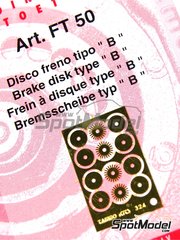Tameo Kits: Detalle escala 1/43 - Discos de freno - fotograbados - 4 unidades