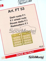 Tameo Kits: Nuts 1/43 scale - F1 wheel nuts - photo-etched parts - 40 units