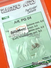 Tameo Kits: Trompetas de admisin escala 1/43 - Trompetas de admisin de 1,8 mm de dimetro - piezas de metal torneado - 12 unidades