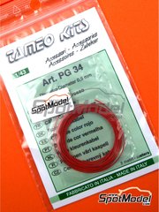 Tameo Kits: Piping cord 1/43 scale - Red wire 0,5 mm diameter and 2 meters long