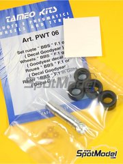 Tameo Kits PWT26: Tyre set 1/43 scale - P Zero Orange - 4 units