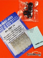 Tameo Kits: Set de llantas y neumticos escala 1/43 - Llantas y slicks - Campeonato del Mundo FIA de Formula 1 1992 - fotograbados, piezas de goma, piezas de metal torneado, calcas de agua y manual de instrucciones