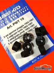 Tameo Kits: Tyre set 1/43 scale - Rain tyres - FIA Formula 1 World Championship 1993, 1994, 1995, 1996 and 1997 - rubber parts - 8 units
