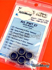 Tameo Kits: Tyre set 1/43 scale - P Zero White - rubber parts - 4 units