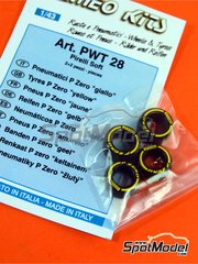 Tameo Kits: Neumticos escala 1/43 - P Zero Amarillo - piezas de goma - 4 unidades