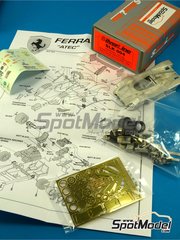 Tameo Kits: Maqueta de coche escala 1/43 - Ferrari 333 SP Equipo Euromotorsport Racing  patrocinado por Atec N� 50 - Gianfranco Brancatelli (IT) + Massimo Sigala (IT) + Elton Julian (US) + Fabrizio Barbazza (IT) - 24 Horas de Daytona 1995 - fotograbados, piezas de goma, piezas de metal torneado, calcas de agua, piezas de metal blanco y manual de instrucciones