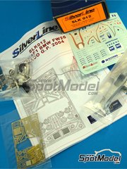 Tameo Kits: Maqueta de coche escala 1/43 - Williams BMW FW26 Equipo Williams Grand Prix Engineering patrocinado por HP N� 3, 4 - Juan Pablo Montoya (CO), Michael Schumacher (DE) - Gran Premio de Formula 1 de M�naco 2004 - fotograbados, piezas de goma, piezas de metal torneado, calcas de agua, piezas de metal blanco y manual de instrucciones