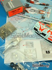 Tameo Kits: Maqueta de coche escala 1/43 - McLaren Honda MP4/5B Equipo McLaren Racing Limited patrocinado por Marlboro N 27, 28 - Ayrton Senna da Silva (BR), Gerhard Berger (AT) - Gran Premio de Frmula 1 de Italia 1990 - fotograbados, piezas de goma, piezas de metal torneado, calcas de agua, piezas de metal blanco y manual de instrucciones