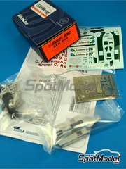 Tameo Kits: Maqueta de coche escala 1/43 - Williams Ford FW07B Equipo Williams Grand Prix Engineering patrocinado por Saudia N� 27, 28 - Alan Jones (AU), Carlos Reutemann (AR) - Gran Premio de Formula 1 de M�naco 1980 - fotograbados, piezas de goma, piezas de metal torneado, calcas de agua, piezas de metal blanco y manual de instrucciones