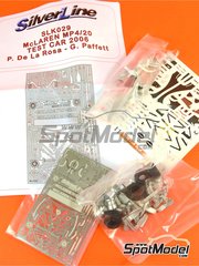 Tameo Kits: Car scale model kit 1/43 scale - McLaren Mercedes MP4/20 McLaren Racing Limited Team sponsored by Siemens - Pedro de la Rosa (ES), Gary Paffett (GB) - Test version 2006 - photo-etched parts, turned metal parts, water slide decals, white metal parts and assembly instructions