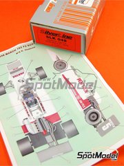 Tameo Kits: Maqueta de coche escala 1/43 - March BMW 792 F2 Equipo Heroes Racing Corporation patrocinado por Pentax N 5 - Kazuyoshi Hoshino (JP) - Gran Premio de Suzuka 1979 - fotograbados, piezas de goma, piezas de metal torneado, calcas de agua, piezas de metal blanco, manual de instrucciones y calcas de sponsors de tabaco