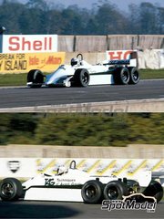 Tameo Kits: Maqueta de coche escala 1/43 - Williams Cosworth FW07D 6 ruedas Fly Saudia - Alan Jones (AU), Carlos Reutemann (AR) - Version de test 1981 - fotograbados, piezas de goma, piezas de metal torneado, calcas de agua, piezas de metal blanco y manual de instrucciones
