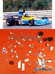Tameo Kits: Maqueta de coche escala 1/43 - March Ford 761 Equipo March Racing N 10 - Ronnie Peterson (SE) - Gran Premio de Frmula 1 de Sudfrica 1976 - fotograbados, piezas de goma, piezas de metal torneado, calcas de agua, piezas de metal blanco y manual de instrucciones