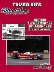 Tameo Kits: Maqueta de coche escala 1/43 - Alfa Romeo 179 patrocinado por Alfa Romeo N� 35 - Bruno Giacomelli (IT) - Gran Premio de F�rmula 1 de Italia 1979 - fotograbados, piezas de goma, piezas de metal torneado, calcas de agua, piezas de metal blanco y manual de instrucciones