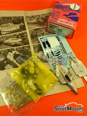 Tameo Kits: Car scale model kit 1/43 scale - Lola Chevy T89 sponsored by Havoline  K-Mart Newman Haas Racing #5, 6 - Mario Andretti (US), Michael Andretti (US) - Indy 1989 - photo-etched parts, turned metal parts, water slide decals, white metal parts and assembly instructions