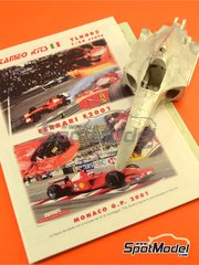 Tameo Kits: Car scale model kit 1/24 scale - Ferrari F2001 Scuderia Ferrari Team sponsored by Marlboro #1, 2 - Michael Schumacher (DE), Rubens Barrichello (BR) - Monaco Formula 1 Grand Prix 2001 - photo-etched parts, turned metal parts, water slide decals, white metal parts and assembly instructions