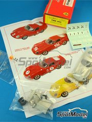 Tameo Kits: Car scale model kit 1/43 scale - Ferrari 275 GTB/c Sperimentale #3, 7, 24, 196 - 24 Hours Le Mans 1965 - photo-etched parts, turned metal parts, water slide decals, white metal parts and assembly instructions