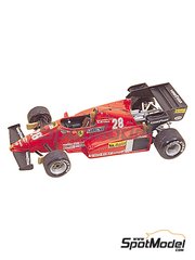 Tameo Kits: Maqueta de coche escala 1/43 - Ferrari 126C3 Equipo Scuderia Ferrari patrocinado por Fiat Agip N 27, 28 - Patrick Tambay (FR), Ren Arnoux (FR) - Version de presentacin 1983 - fotograbados, piezas de goma, piezas de metal torneado, calcas de agua, piezas de metal blanco y manual de instrucciones