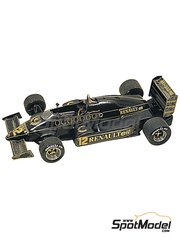 Tameo Kits: Car scale model kit 1/43 scale - Lotus Renault Type 94T Lotus Team sponsored by John Player Special #11, 12 - Nigel Ernest James Mansell (GB), Elio de Angelis (IT) - European Formula 1 Grand Prix 1983 - photo-etched parts, turned metal parts, water slide decals, white metal parts, assembly instructions and tobacco sponsor decals