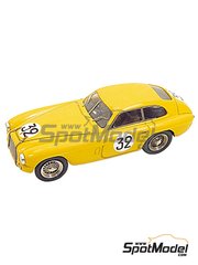 Tameo Kits: Car scale model kit 1/43 scale - Ferrari 166 MM Coupe Touring #32 - Betty Haig (GB) + Yvonne Simon (FR) - 24 Hours Le Mans 1951 - photo-etched parts, turned metal parts, water slide decals, white metal parts and assembly instructions
