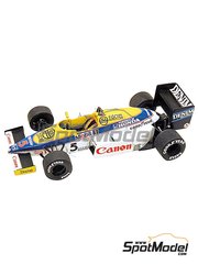 Tameo Kits: Maqueta de coche escala 1/43 - Williams Honda FW10b Equipo Williams Grand Prix Engineering patrocinado por Canon N 5, 6 - Nigel Ernest James Mansell (GB), Keijo Erik 'Keke' Rosberg (FI) - Gran Premio de Frmula 1 de Australia 1985 - fotograbados, piezas de goma, piezas de metal torneado, calcas de agua, piezas de metal blanco y manual de instrucciones
