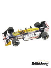 Tameo Kits: Maqueta de coche escala 1/43 - Williams Honda FW11B Equipo Williams Grand Prix Engineering patrocinado por Canon N 5, 6 - Nelson Piquet (BR), Riccardo Patrese (IT) - Gran Premio de Frmula 1 de Australia 1987 - fotograbados, piezas de metal torneado, calcas de agua, piezas de metal blanco, manual de instrucciones e instrucciones de pintado y calcas de sponsors de tabaco