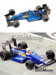 Tameo Kits: Maqueta de coche escala 1/43 - Rial Cosworth ARC01 patrocinado por Rial Wheels N� 22 - Andrea de Cesaris (IT) - Gran Premio de F�rmula 1 de San Marino 1988 - fotograbados, piezas de goma, piezas de metal torneado, calcas de agua, piezas de metal blanco, manual de instrucciones y calcas de sponsors de tabaco