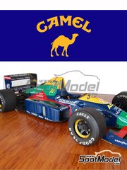 Tameo Kits: Maqueta de coche escala 1/43 - Lola Lamborghini Lc89 patrocinado por Camel N� 29, 30 - Phillippe Alliot (FR), Yannick Dalmas (FR) - Gran Premio de F�rmula 1 de San Marino 1989 - fotograbados, piezas de goma, piezas de metal torneado, calcas de agua, piezas de metal blanco y manual de instrucciones