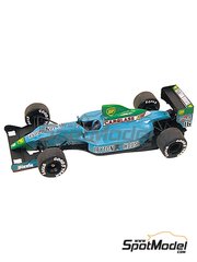 Tameo Kits: Maqueta de coche escala 1/43 - Leyton House Judd CG901 patrocinado por Carglass N� 15, 16 - Ivan Capelli (IT), Mauricio Gugelmin (BR) - Gran Premio de F�rmula 1 de Francia 1990 - fotograbados, piezas de goma, piezas de metal torneado, calcas de agua, piezas de metal blanco, manual de instrucciones y calcas de sponsors de tabaco