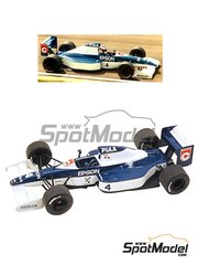 Tameo Kits: Car scale model kit 1/43 scale - Tyrrell Cosworth 019 Tyrrell Racing Team sponsored by Epson #3, 4 - Jean Alesi (FR), Satoru Nakajima (JP) - Monaco Formula 1 Grand Prix 1990 - photo-etched parts, turned metal parts, water slide decals, white metal parts and assembly instructions