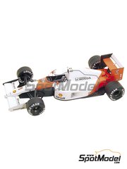 Tameo Kits: Maqueta de coche escala 1/43 - McLaren Honda MP4/6 Equipo McLaren Racing Limited patrocinado por Marlboro N 1, 2 - Ayrton Senna da Silva (BR), Gerhard Berger (AT) - Gran Premio de Frmula 1 de los Estados Unidos de Amrica 1991 - fotograbados, piezas de goma, piezas de metal torneado, calcas de agua, piezas de metal blanco, manual de instrucciones y calcas de sponsors de tabaco