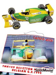 Tameo Kits: Maqueta de coche escala 1/43 - Benetton Ford B192 N� 19, 20 - Michael Schumacher (DE), Martin Brundle (GB) - Gran Premio de F�rmula 1 de Belgica 1992 - fotograbados, piezas de metal torneado, calcas de agua, piezas de metal blanco, manual de instrucciones y calcas de sponsors de tabaco