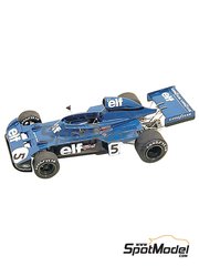 Tameo Kits: Maqueta de coche escala 1/43 - Tyrrell Ford 006 Equipo Tyrrell Racing patrocinado por ELF N 5, 6 - Sir John Young 'Jackie' Stewart (GB), Francois Cevert (FR) - Gran Premio de Formula 1 de Mnaco 1973 - fotograbados, piezas de goma, piezas de metal torneado, calcas de agua, piezas de metal blanco, manual de instrucciones y calcas de sponsors de tabaco
