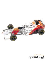 Tameo Kits: Car scale model kit 1/43 scale - McLaren Mercedes MP4/10 McLaren Racing Limited Team sponsored by Marlboro #7, 8 - Mika H�kkinen (FI), Mark Blundell (GB) - Brazilian Formula 1 Grand Prix 1995 - photo-etched parts, turned metal parts, water slide decals, white metal parts, assembly instructions and tobacco sponsor decals
